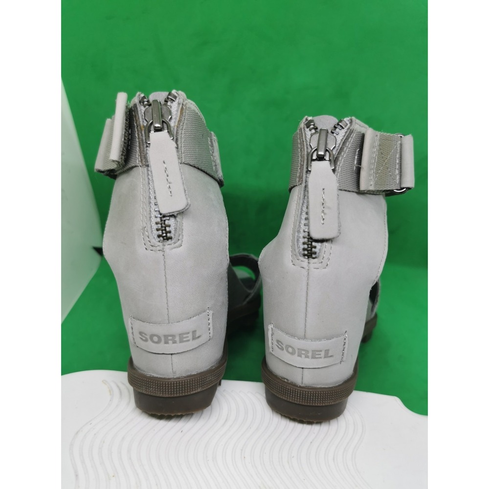 SOREL Women's JOANIE II ANKLE STRAP SANDAL DOVE Wedge Heeled Sandals Size 9.5 - Picture 11 of 16